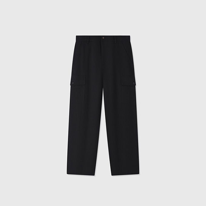 loro piana bizen cotton linen cargo trousers